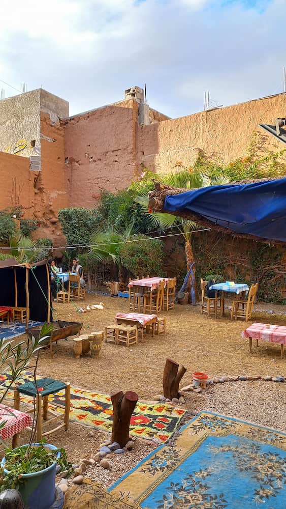 Il cortile del Nomad Paradise Garden - Cosa vedere a Marrakech in 4 giorni
