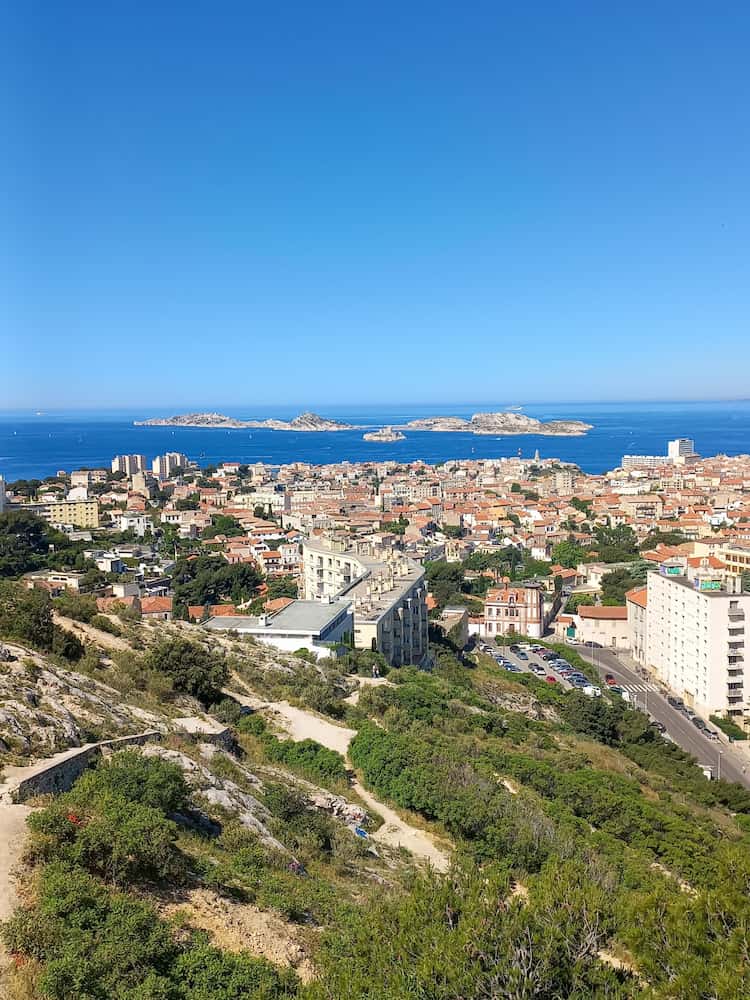 Vista sull'arcipelago delle Frioul