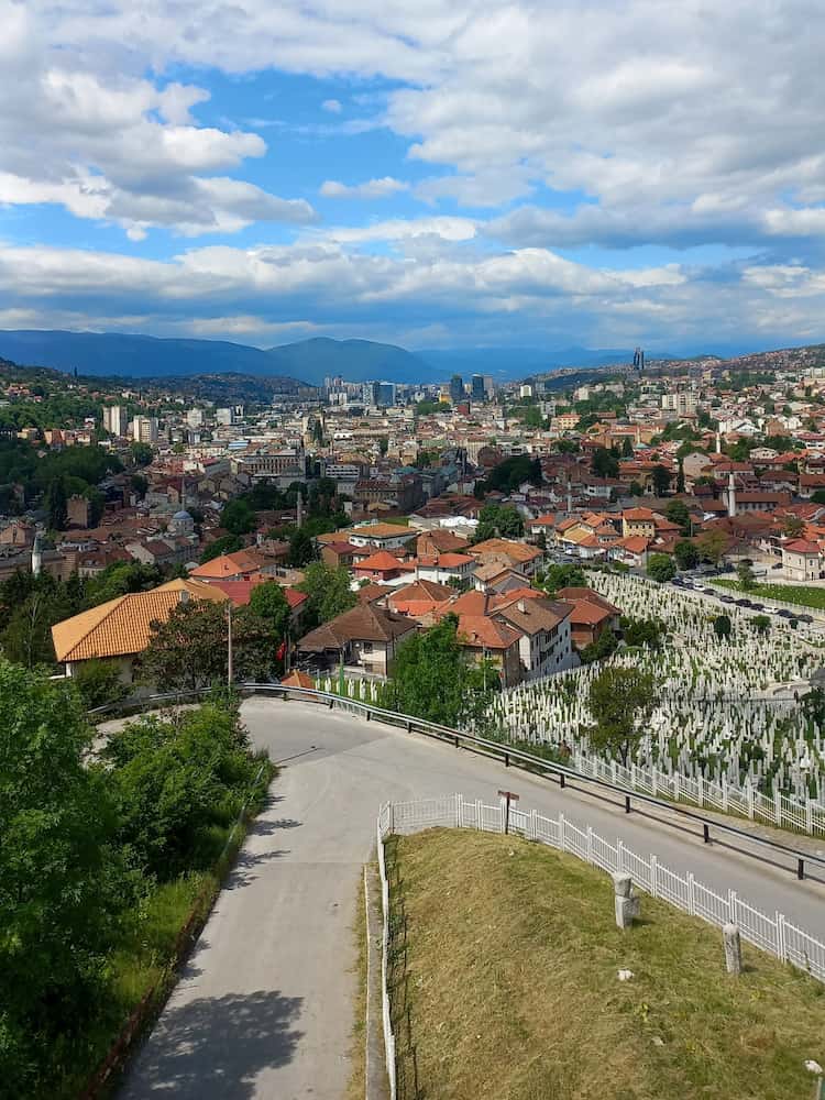La vista sulla città dal bastione giallo
