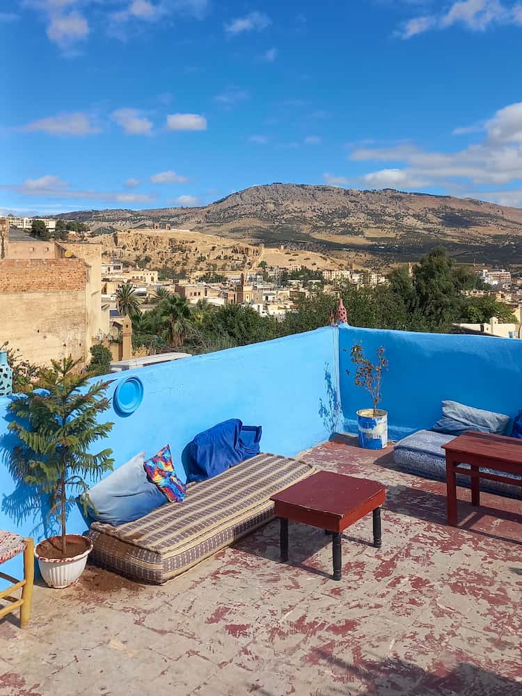 La vista dalla terrazza del mio ostello