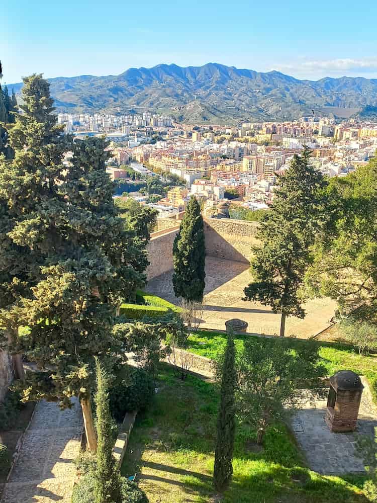 la vista dal castello di gibralfaro