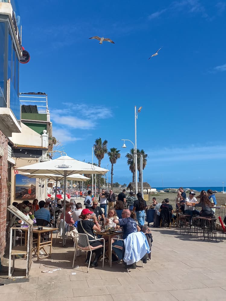 ristoranti lungo la spiaggia di Pedregalejo